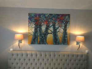 décoration - tableaux arbres-interieur- chambre
