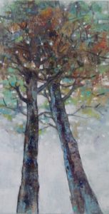 couple arbres peinture sur toile
