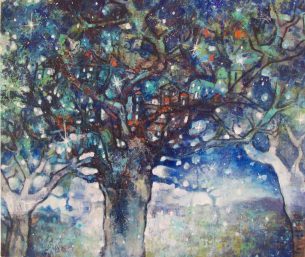 peinture-arbres-étoiles-poetique