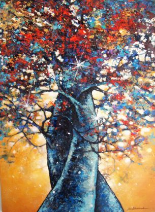 arbres-amoureux - peinture