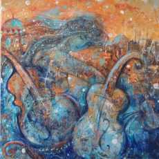 Musicienne 100 x100 cm