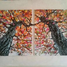 inséparables 116×81 cm