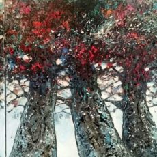 foisonnement triptyque 120 x 40 cm