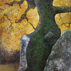 Chêne dans le rocherà Quenza – Corse 130 x 81 cm