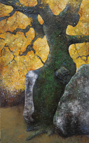 Chêne dans le rocherà Quenza – Corse 130 x 81 cm