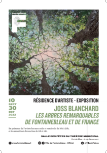 Affiche exposition arbres remarquables peintures Joss Blanchard fontainebleau