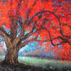Le Cormier à Marmoutier  » Eclats d&rsquo;automne » 150 x 100 cm