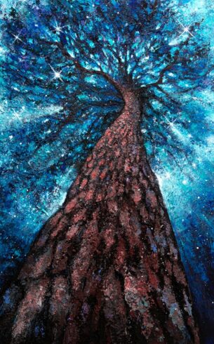 Le pin sylvestre de Haguenau “Tête dans les étoiles” 130 x 81 cm