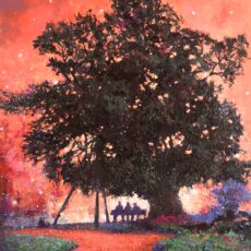 Le vieux tilleul de Bergheim « Les veilleurs » 116 x 89 cm