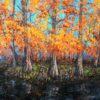 Peinture cypres chauves en automne de Joss Blanchard