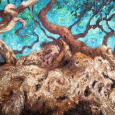 L’Origine du monde – version arbre Olivier millénaire de Roquebrune-Cap-Martin – 140 x 70 cm