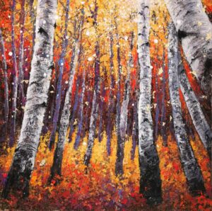 Portrait symbolique de Pando, peinture de Joss Blanchard, hommage aux défenseurs de la nature.