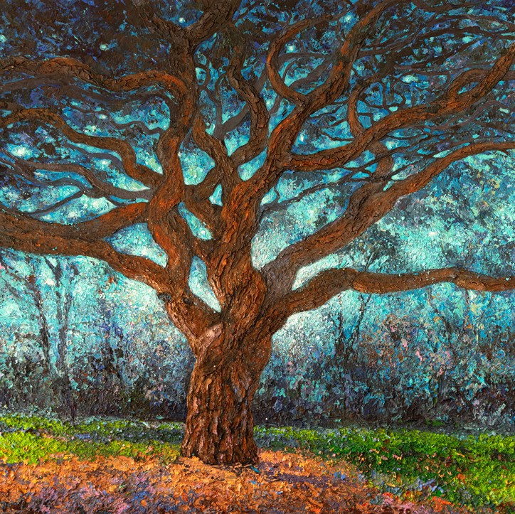 peinture de Joss Blanchard, arbre du sud