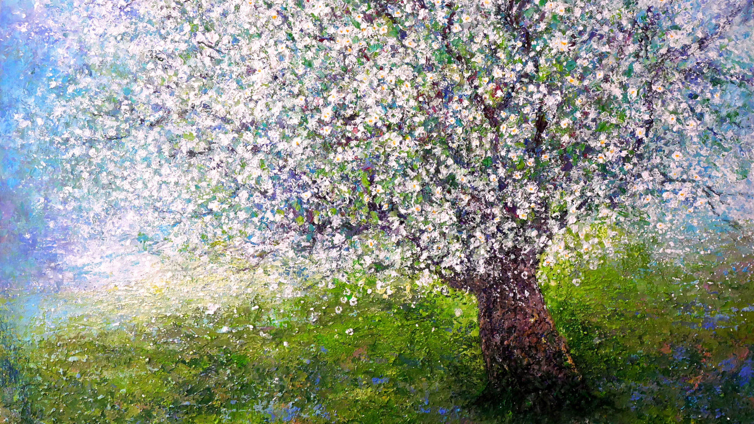 photographer-37 Le chant du vieux pommier, peinture de l'artiste Joss Blanchard