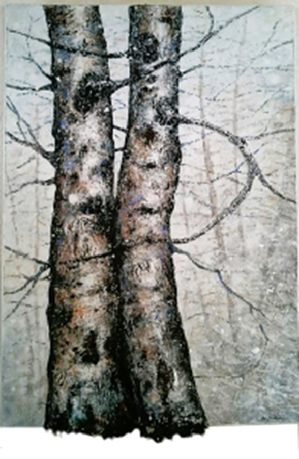 Flocons-bouleaux-joss-blanchard-peintre.jpg Flocons peinture bouleaux hiver joss blanchard